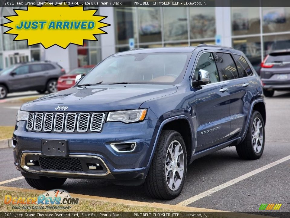 2021 Jeep Grand Cherokee Overland 4x4 Slate Blue Pearl / Black Photo #1