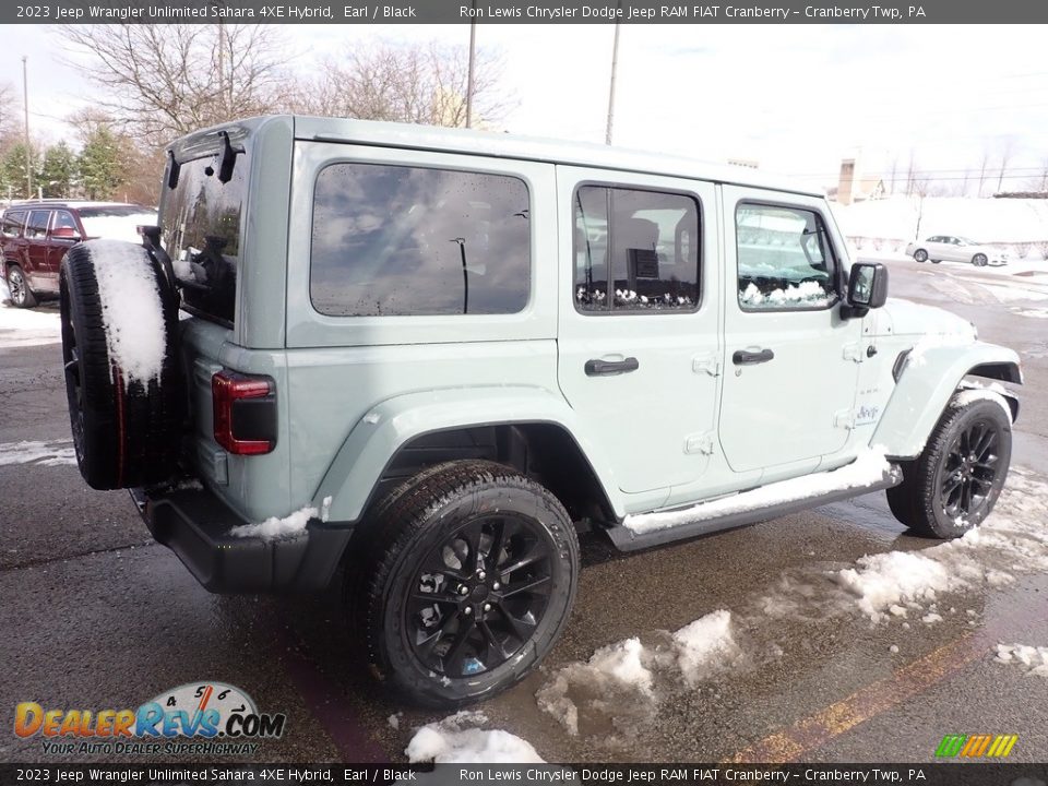 2023 Jeep Wrangler Unlimited Sahara 4XE Hybrid Earl / Black Photo #5