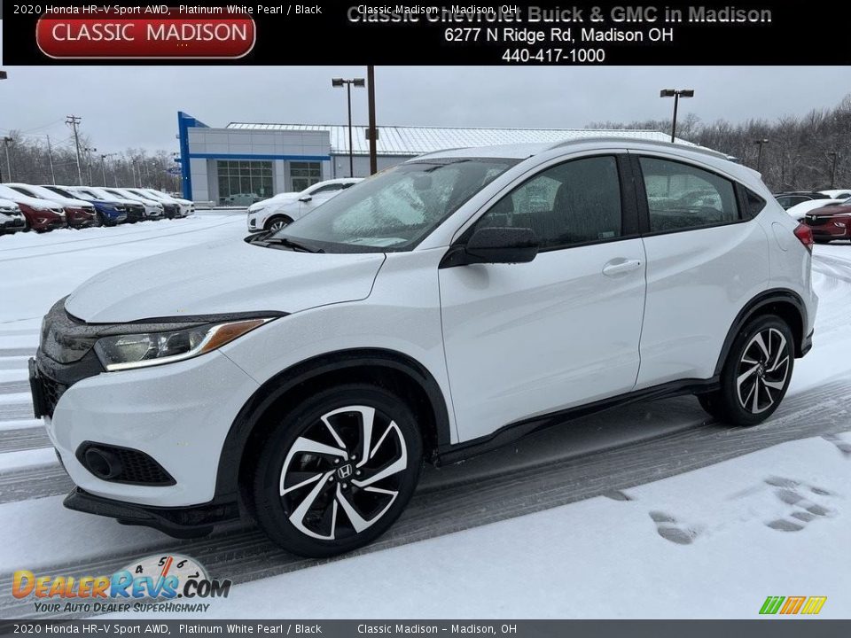 2020 Honda HR-V Sport AWD Platinum White Pearl / Black Photo #1