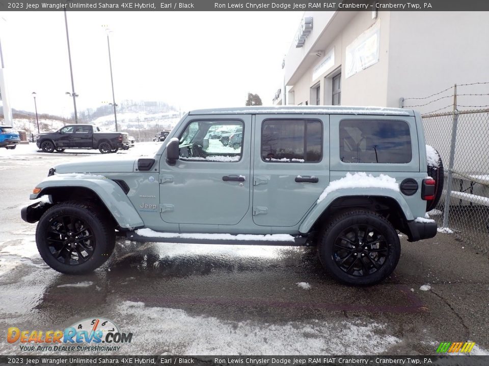 2023 Jeep Wrangler Unlimited Sahara 4XE Hybrid Earl / Black Photo #7