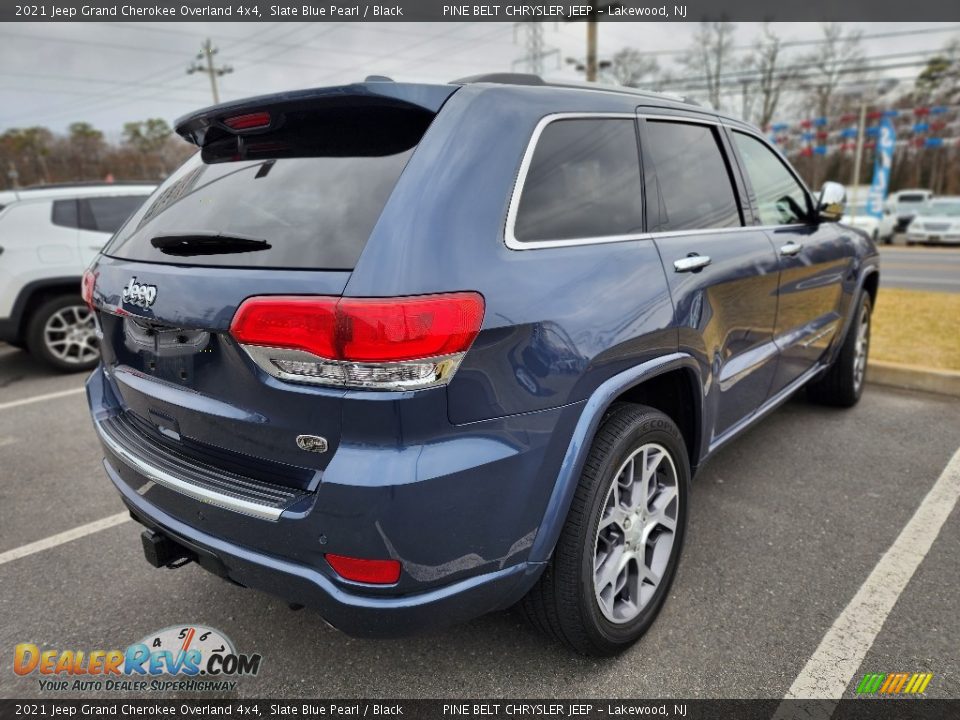 2021 Jeep Grand Cherokee Overland 4x4 Slate Blue Pearl / Black Photo #6