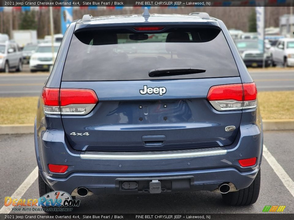2021 Jeep Grand Cherokee Overland 4x4 Slate Blue Pearl / Black Photo #7