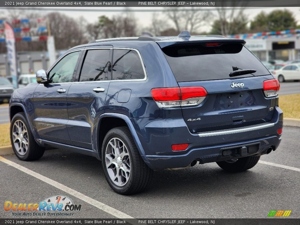 2021 Jeep Grand Cherokee Overland 4x4 Slate Blue Pearl / Black Photo #8