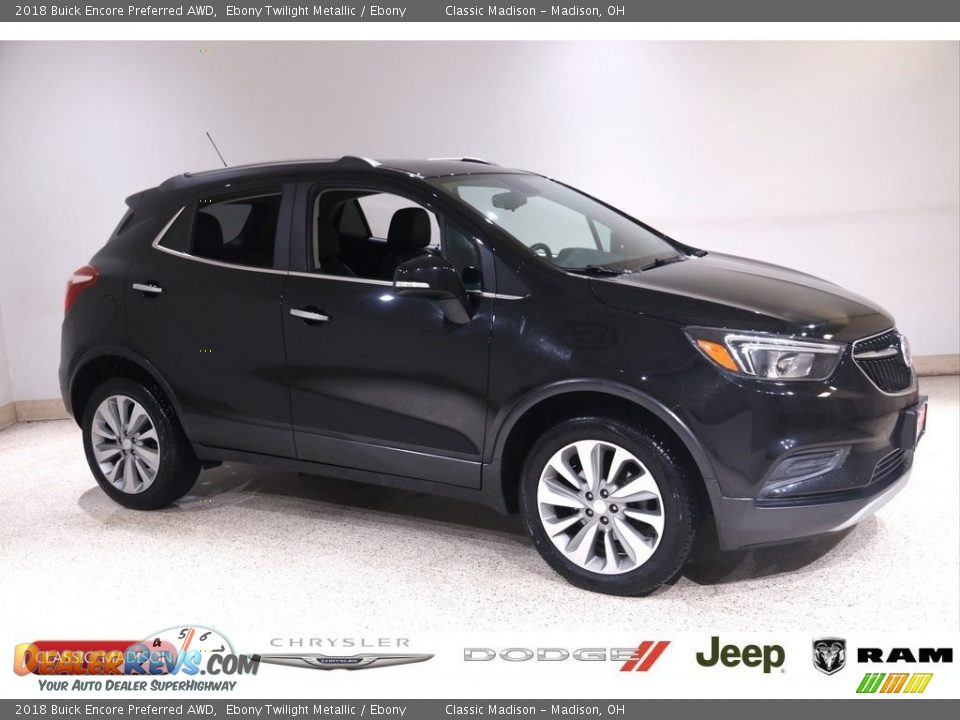 2018 Buick Encore Preferred AWD Ebony Twilight Metallic / Ebony Photo #1