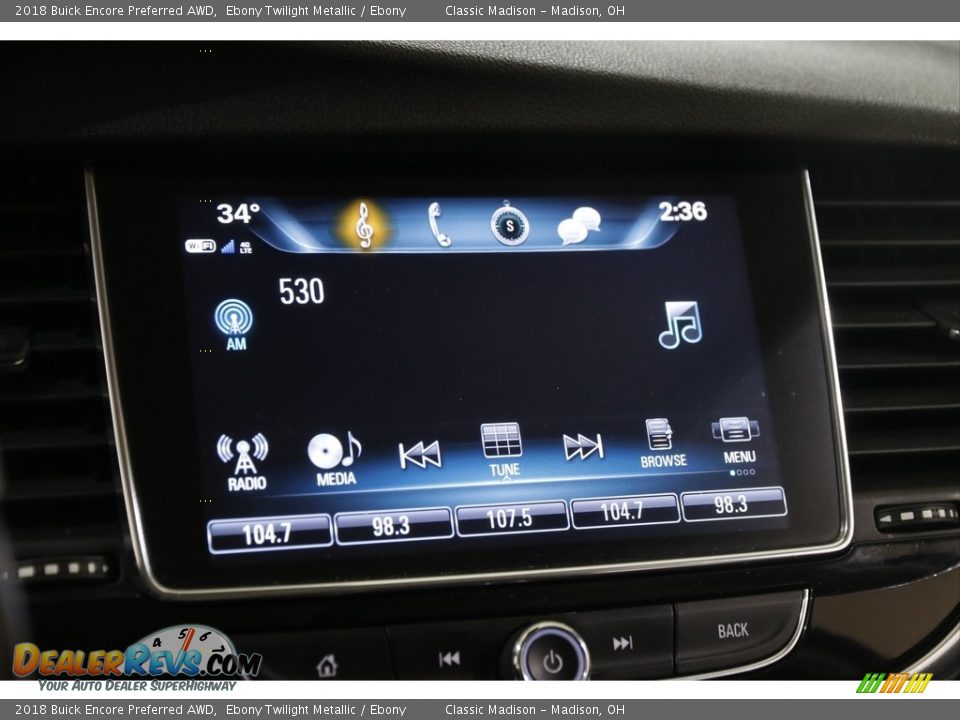 2018 Buick Encore Preferred AWD Ebony Twilight Metallic / Ebony Photo #10