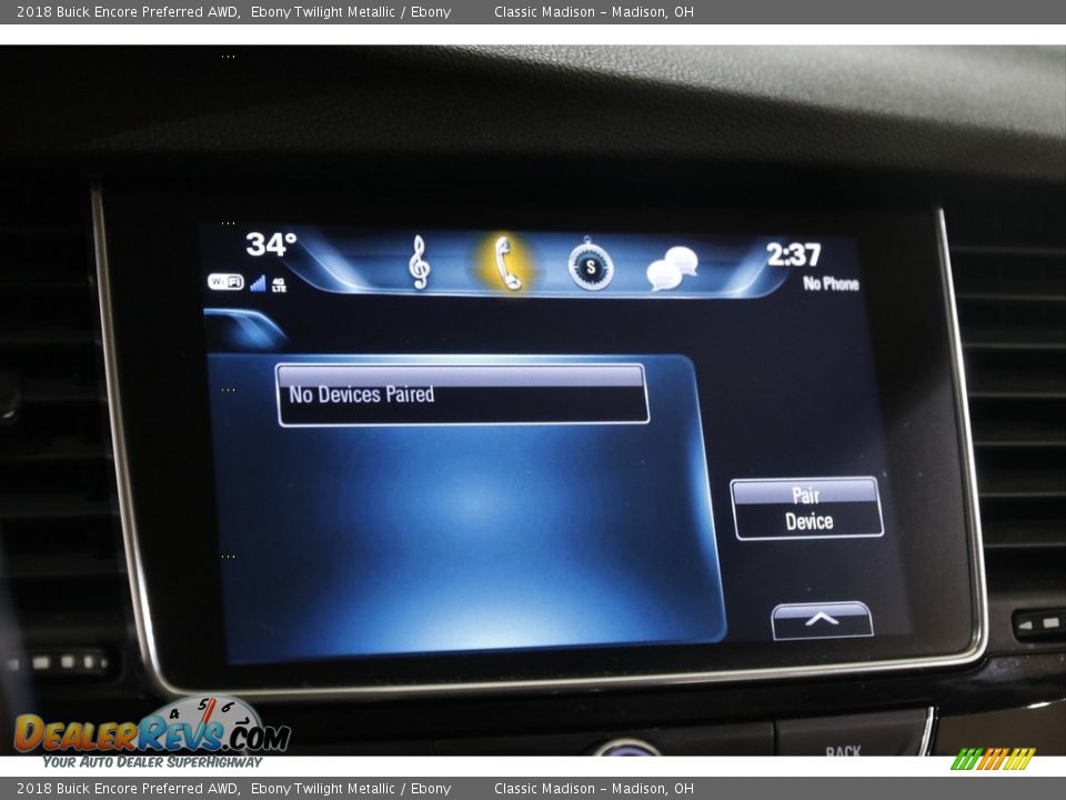 2018 Buick Encore Preferred AWD Ebony Twilight Metallic / Ebony Photo #11