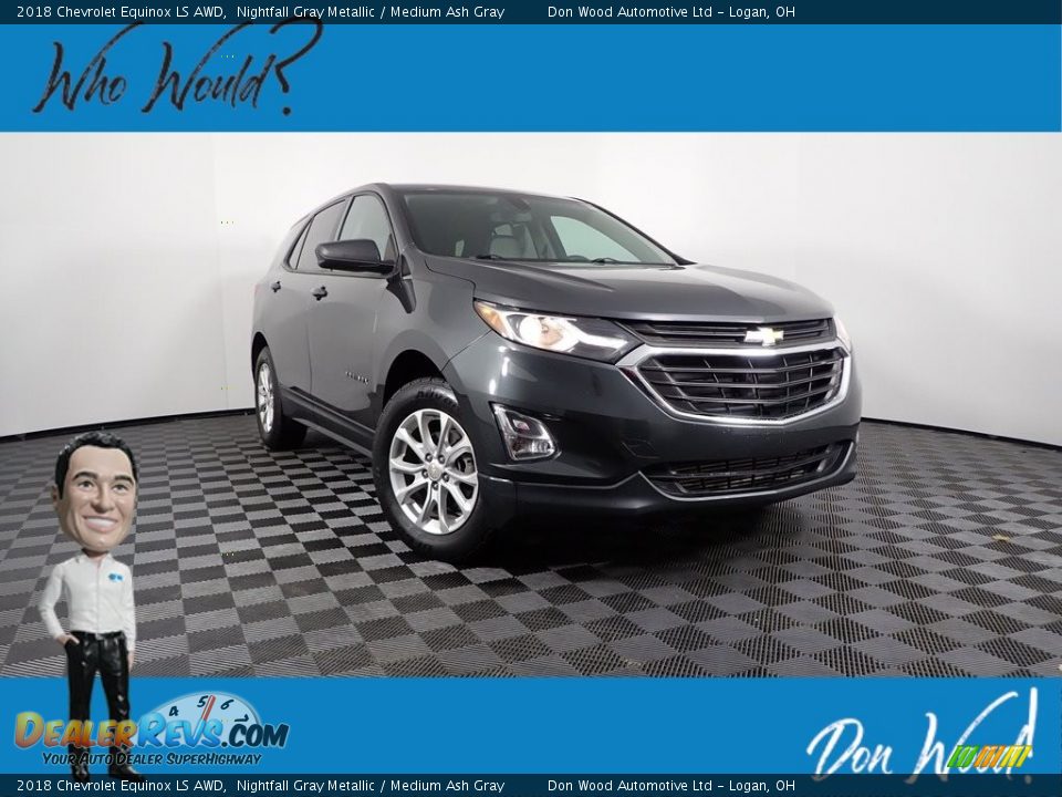 2018 Chevrolet Equinox LS AWD Nightfall Gray Metallic / Medium Ash Gray Photo #1