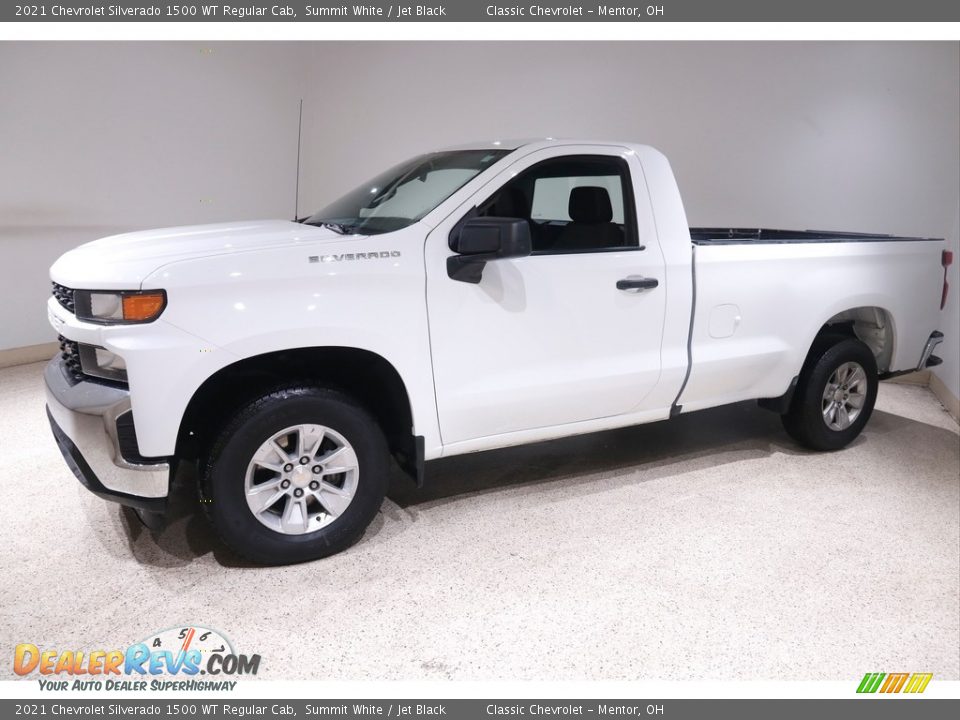 2021 Chevrolet Silverado 1500 WT Regular Cab Summit White / Jet Black Photo #3