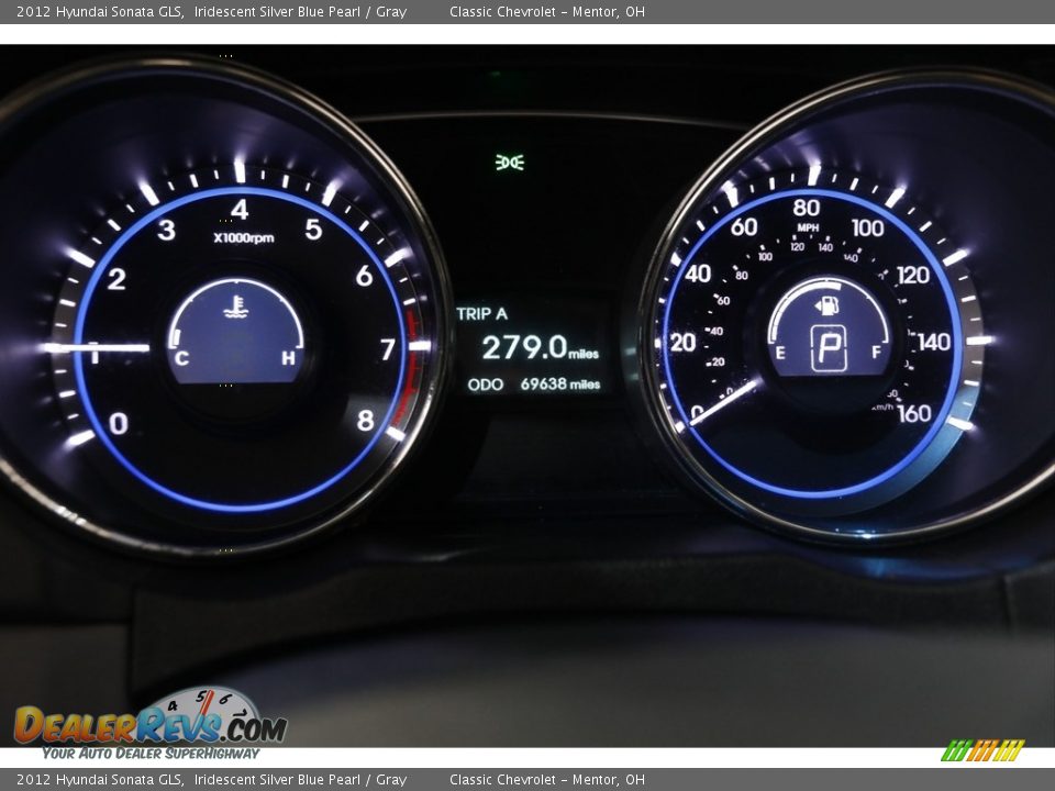 2012 Hyundai Sonata GLS Iridescent Silver Blue Pearl / Gray Photo #8