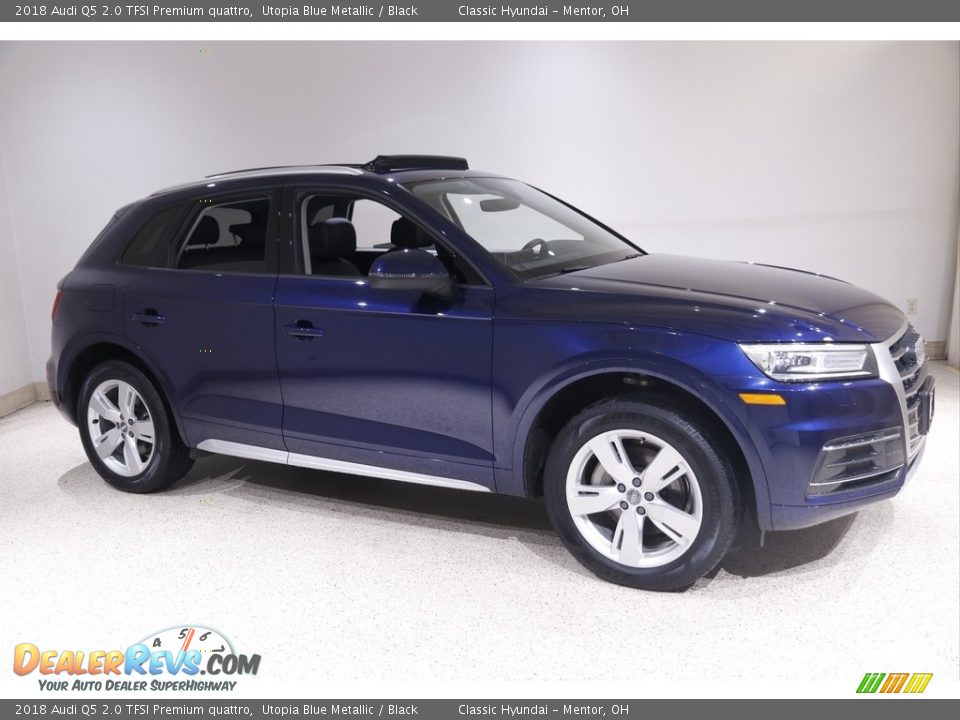 2018 Audi Q5 2.0 TFSI Premium quattro Utopia Blue Metallic / Black Photo #1