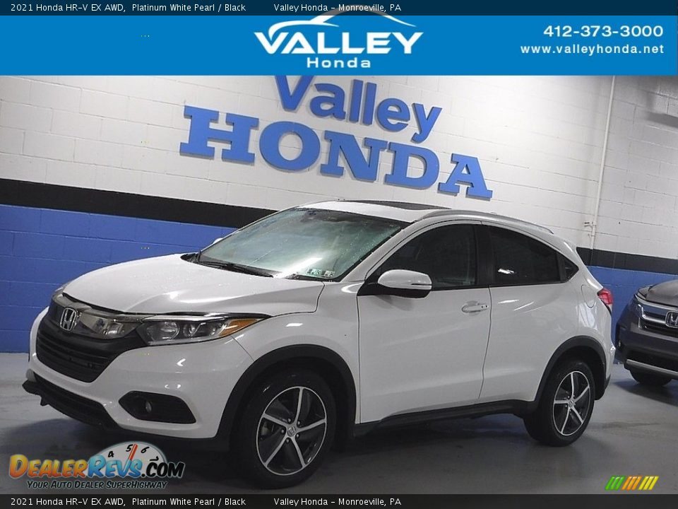 2021 Honda HR-V EX AWD Platinum White Pearl / Black Photo #1