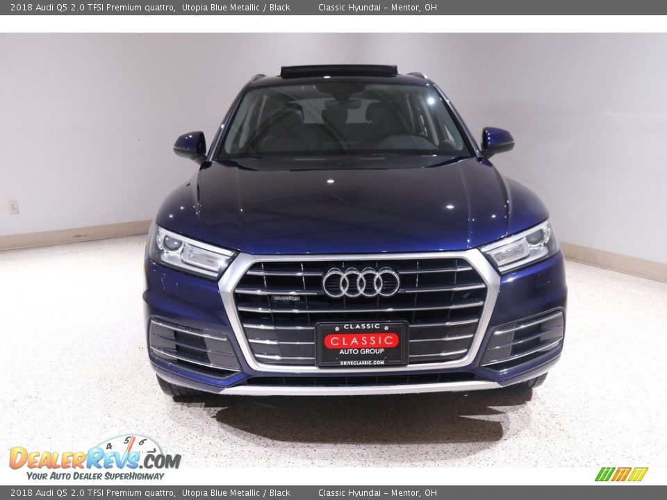 2018 Audi Q5 2.0 TFSI Premium quattro Utopia Blue Metallic / Black Photo #2