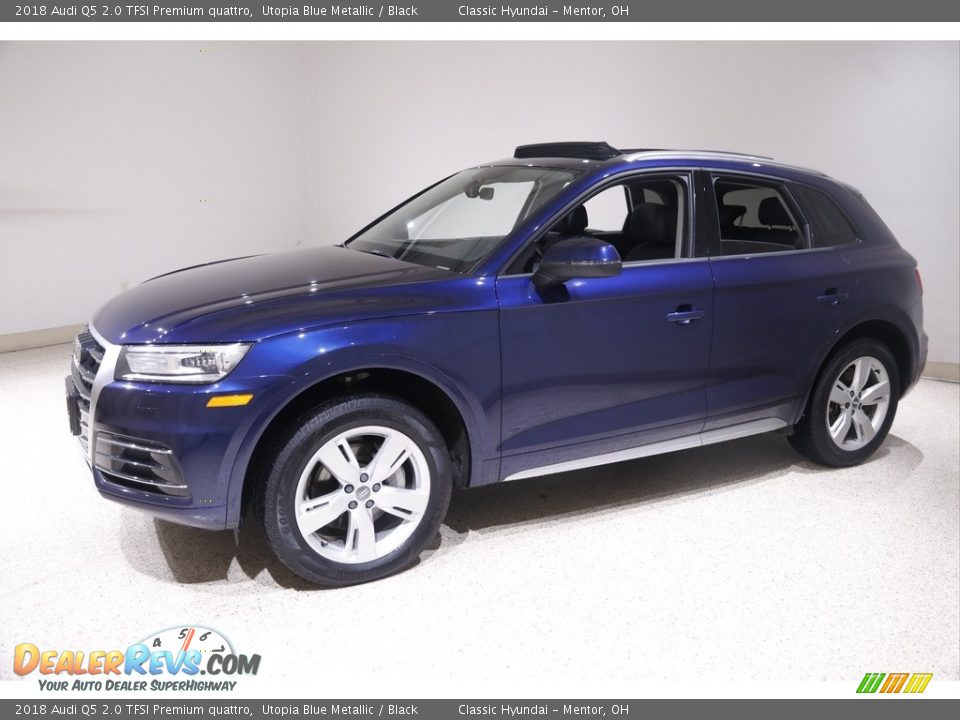2018 Audi Q5 2.0 TFSI Premium quattro Utopia Blue Metallic / Black Photo #3