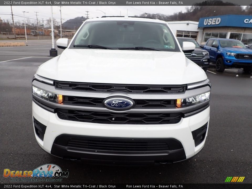 2022 Ford Expedition XLT 4x4 Star White Metallic Tri-Coat / Black Onyx Photo #3