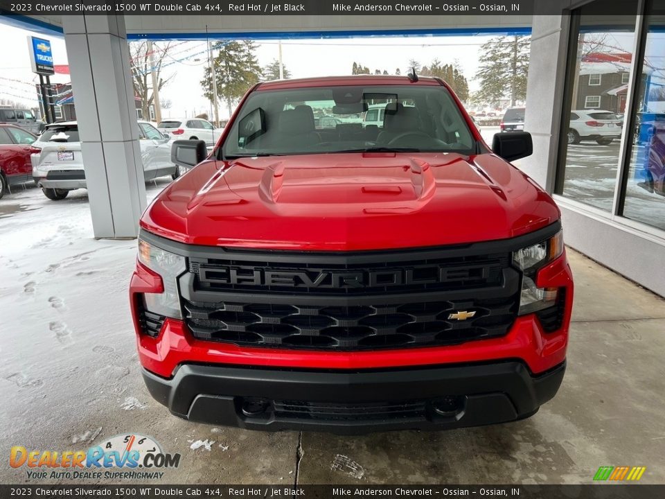 2023 Chevrolet Silverado 1500 WT Double Cab 4x4 Red Hot / Jet Black Photo #3