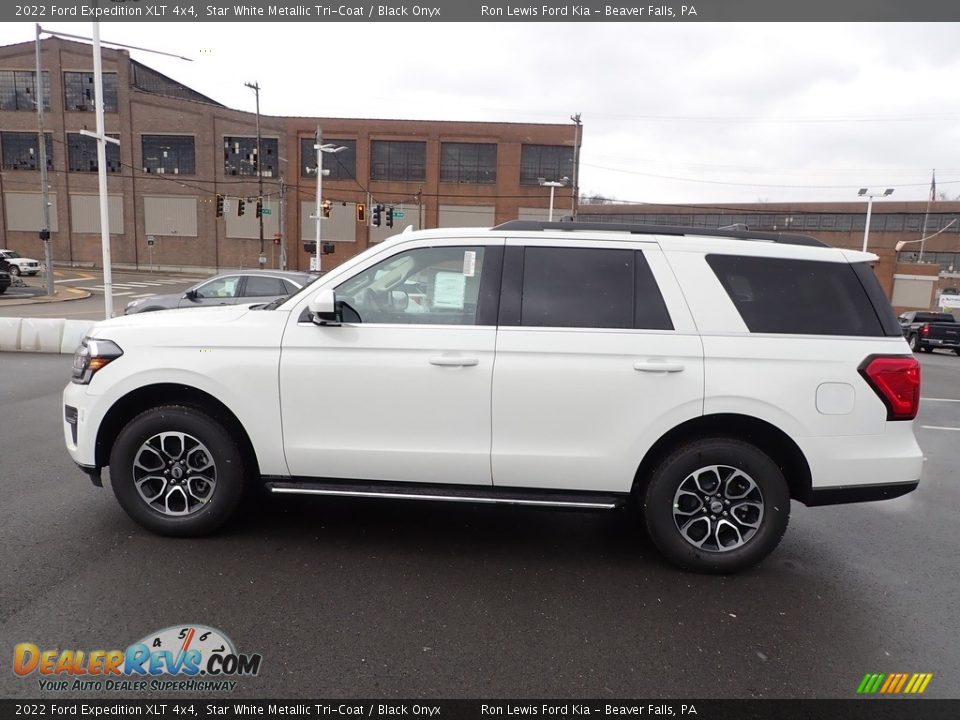 2022 Ford Expedition XLT 4x4 Star White Metallic Tri-Coat / Black Onyx Photo #5