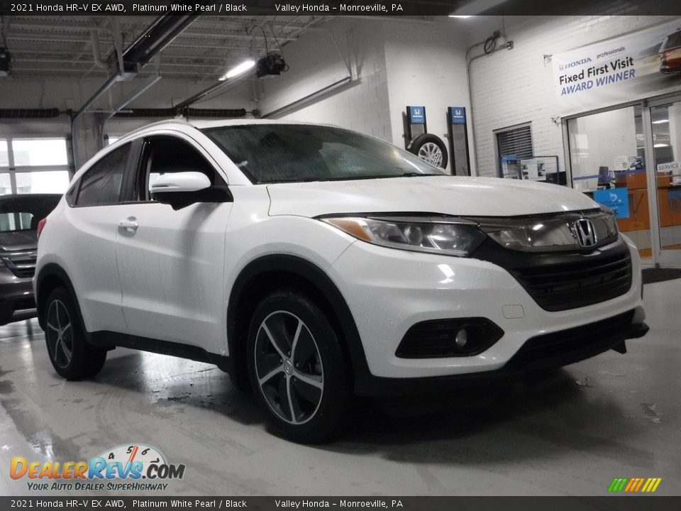 2021 Honda HR-V EX AWD Platinum White Pearl / Black Photo #6