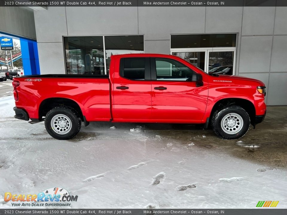 Red Hot 2023 Chevrolet Silverado 1500 WT Double Cab 4x4 Photo #6