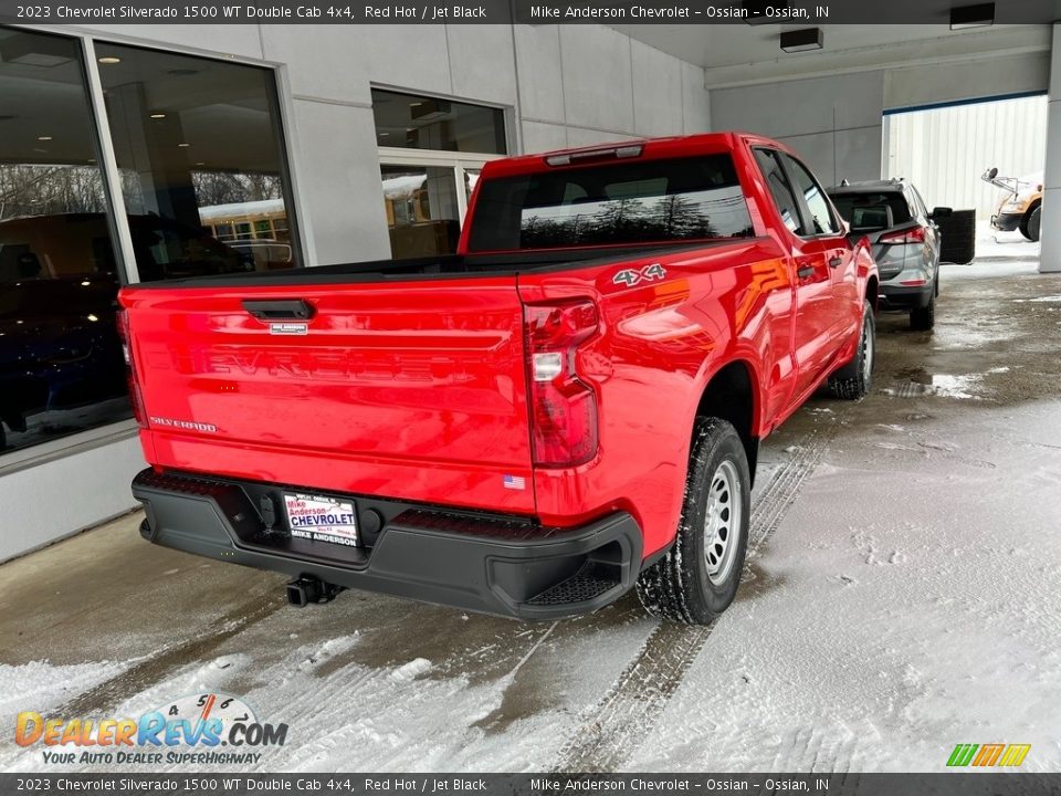 2023 Chevrolet Silverado 1500 WT Double Cab 4x4 Red Hot / Jet Black Photo #7