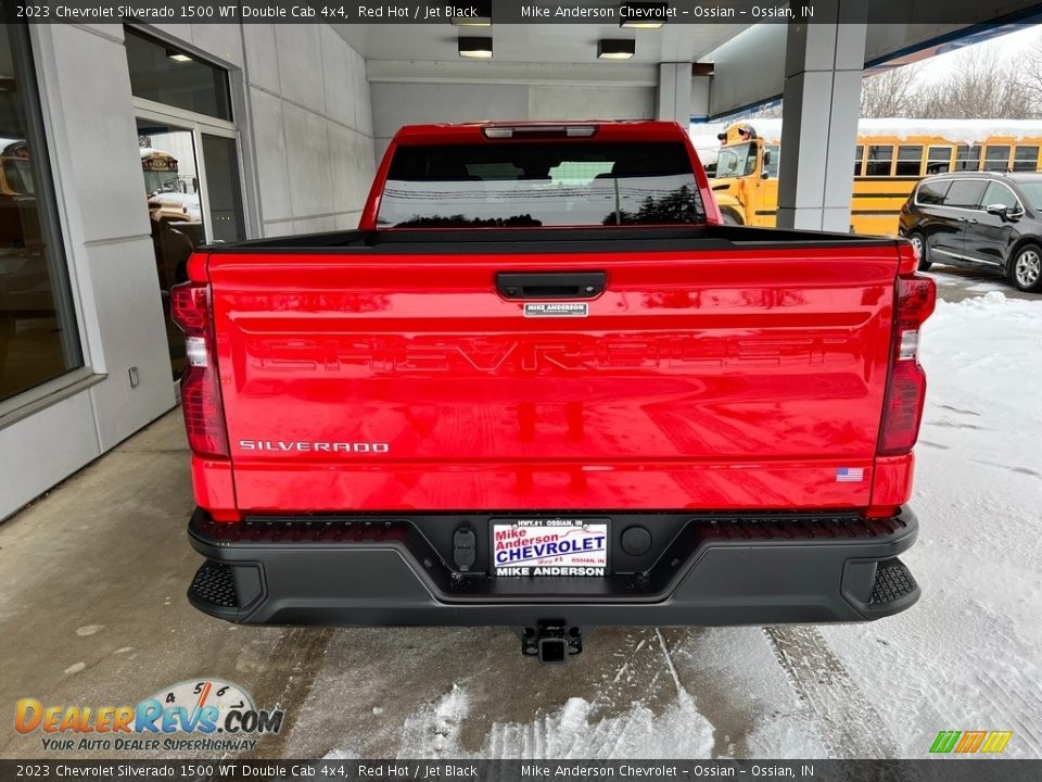 2023 Chevrolet Silverado 1500 WT Double Cab 4x4 Red Hot / Jet Black Photo #8