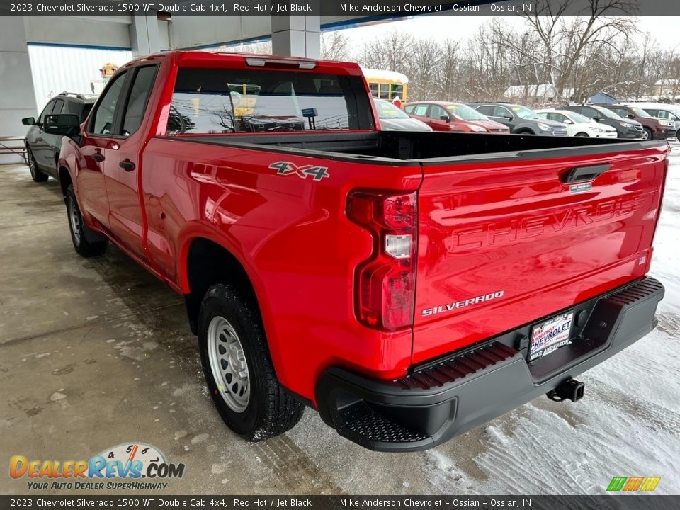 2023 Chevrolet Silverado 1500 WT Double Cab 4x4 Red Hot / Jet Black Photo #10