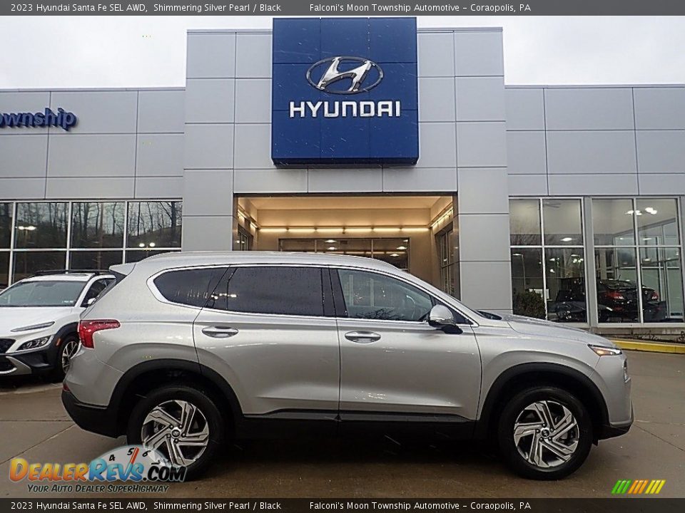 Shimmering Silver Pearl 2023 Hyundai Santa Fe SEL AWD Photo #1