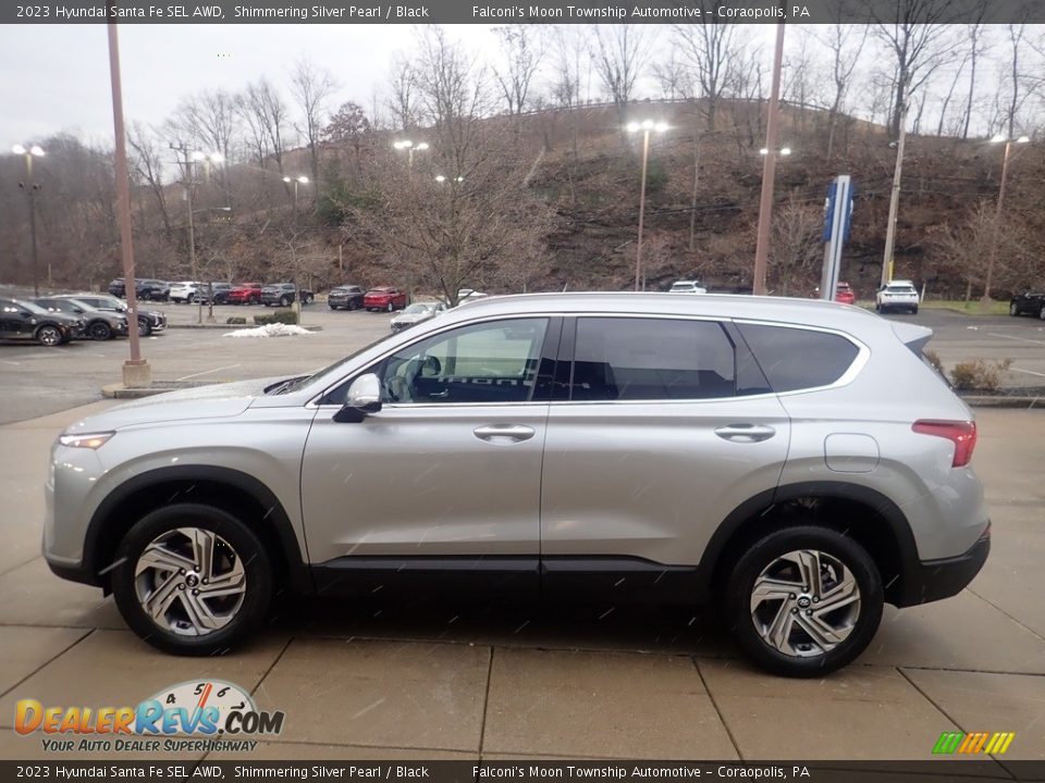 Shimmering Silver Pearl 2023 Hyundai Santa Fe SEL AWD Photo #6