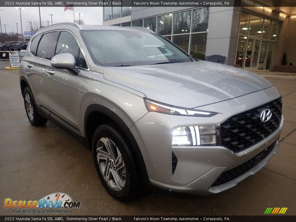 Shimmering Silver Pearl 2023 Hyundai Santa Fe SEL AWD Photo #9