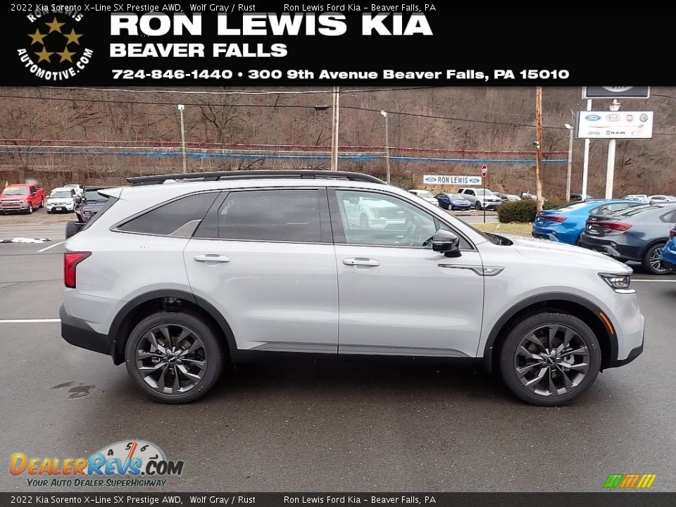 2022 Kia Sorento X-Line SX Prestige AWD Wolf Gray / Rust Photo #1