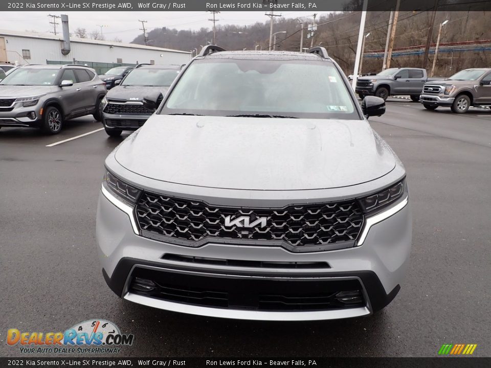 2022 Kia Sorento X-Line SX Prestige AWD Wolf Gray / Rust Photo #3