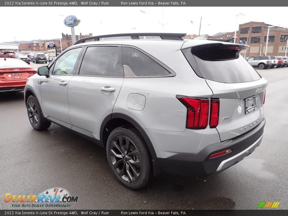 2022 Kia Sorento X-Line SX Prestige AWD Wolf Gray / Rust Photo #6