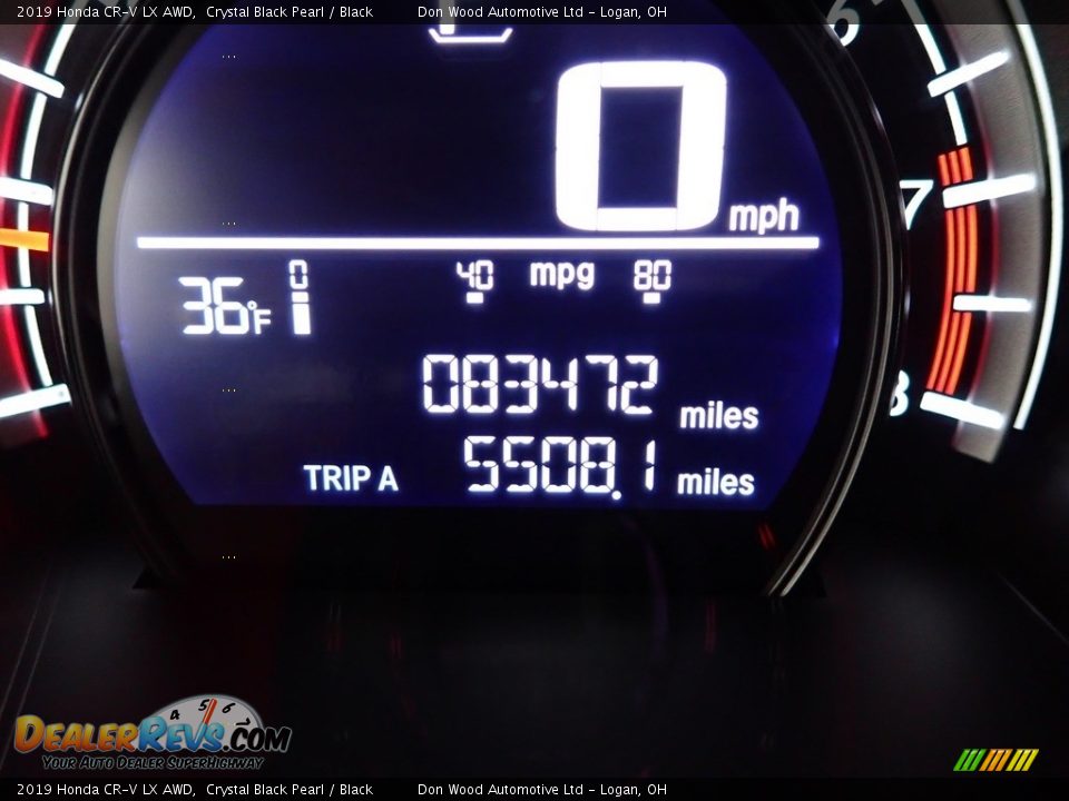 2019 Honda CR-V LX AWD Crystal Black Pearl / Black Photo #31