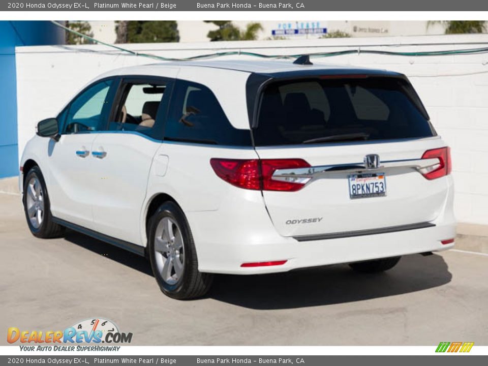 2020 Honda Odyssey EX-L Platinum White Pearl / Beige Photo #2