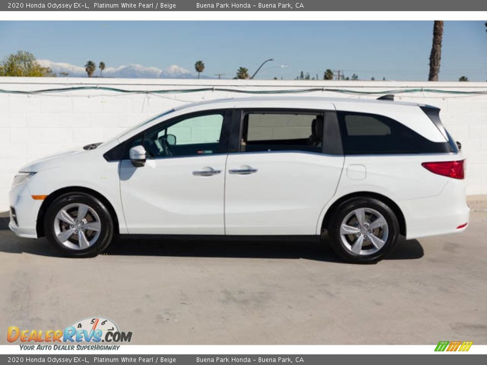 2020 Honda Odyssey EX-L Platinum White Pearl / Beige Photo #8