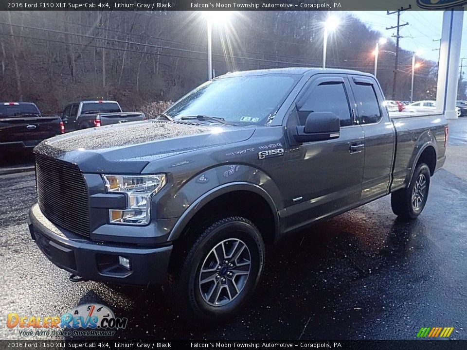 2016 Ford F150 XLT SuperCab 4x4 Lithium Gray / Black Photo #7