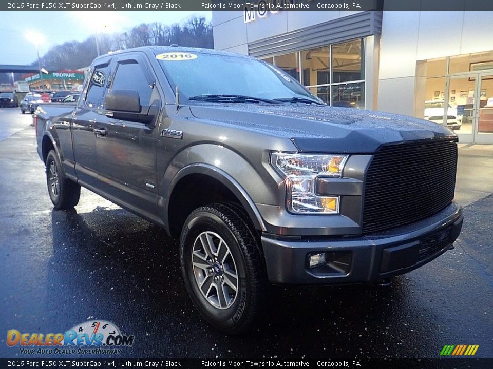 2016 Ford F150 XLT SuperCab 4x4 Lithium Gray / Black Photo #9