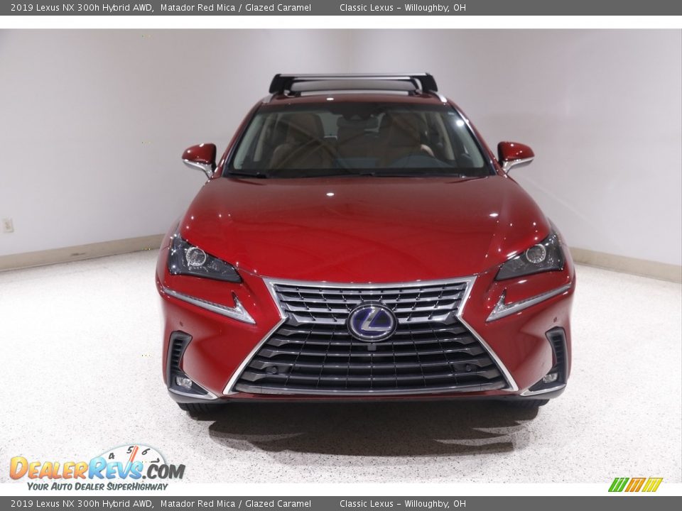 2019 Lexus NX 300h Hybrid AWD Matador Red Mica / Glazed Caramel Photo #2