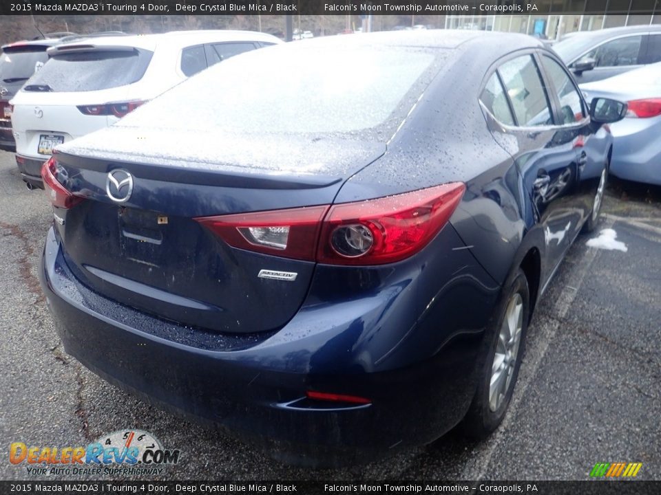 2015 Mazda MAZDA3 i Touring 4 Door Deep Crystal Blue Mica / Black Photo #4