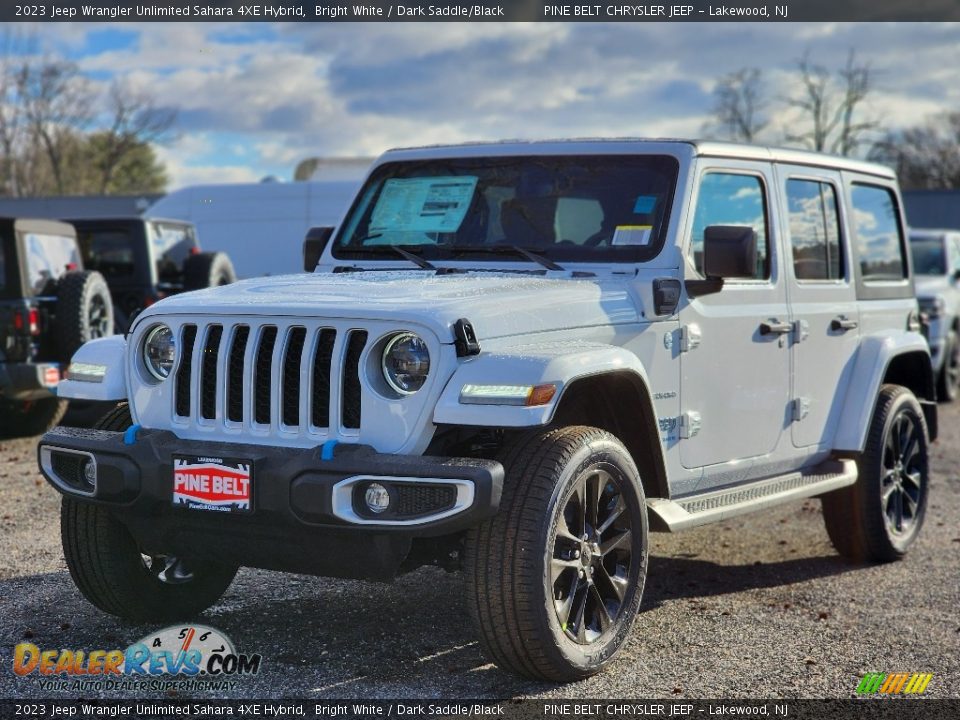 2023 Jeep Wrangler Unlimited Sahara 4XE Hybrid Bright White / Dark Saddle/Black Photo #1