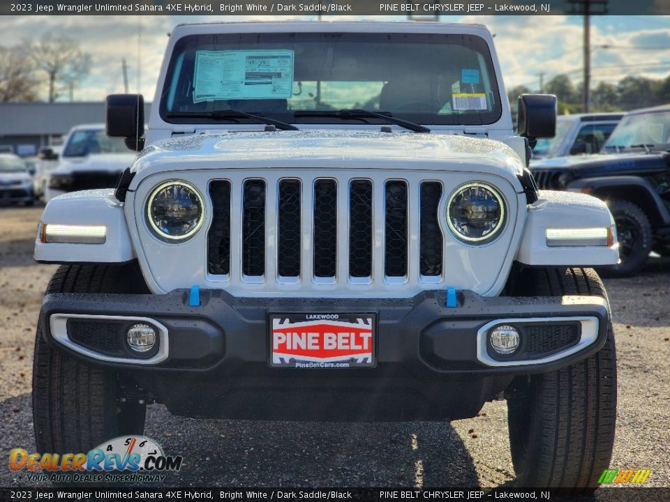 2023 Jeep Wrangler Unlimited Sahara 4XE Hybrid Bright White / Dark Saddle/Black Photo #2