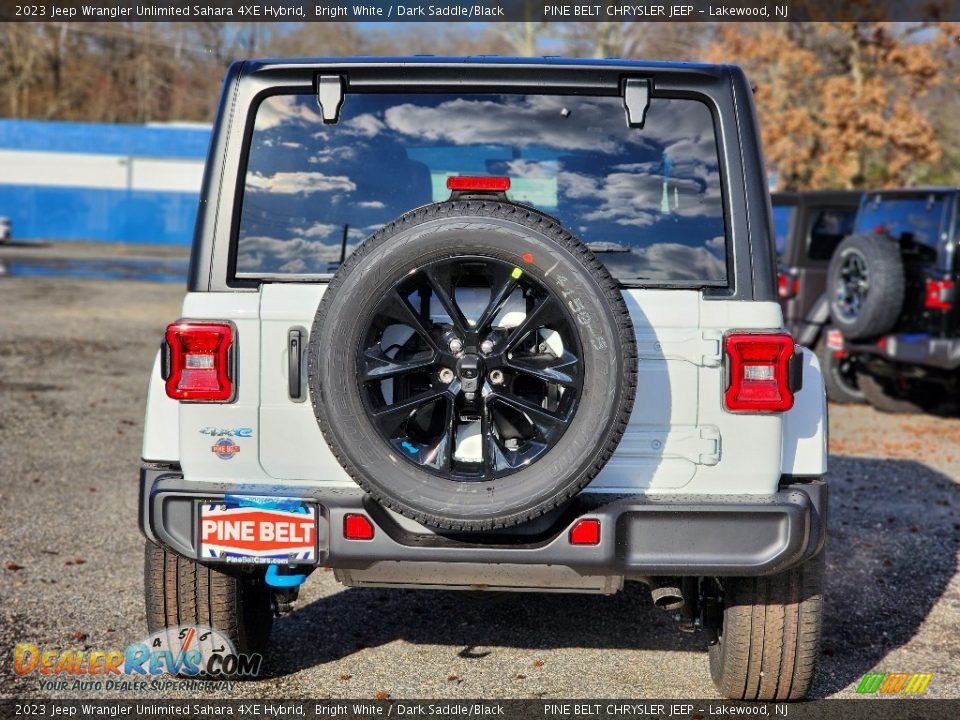 2023 Jeep Wrangler Unlimited Sahara 4XE Hybrid Bright White / Dark Saddle/Black Photo #6