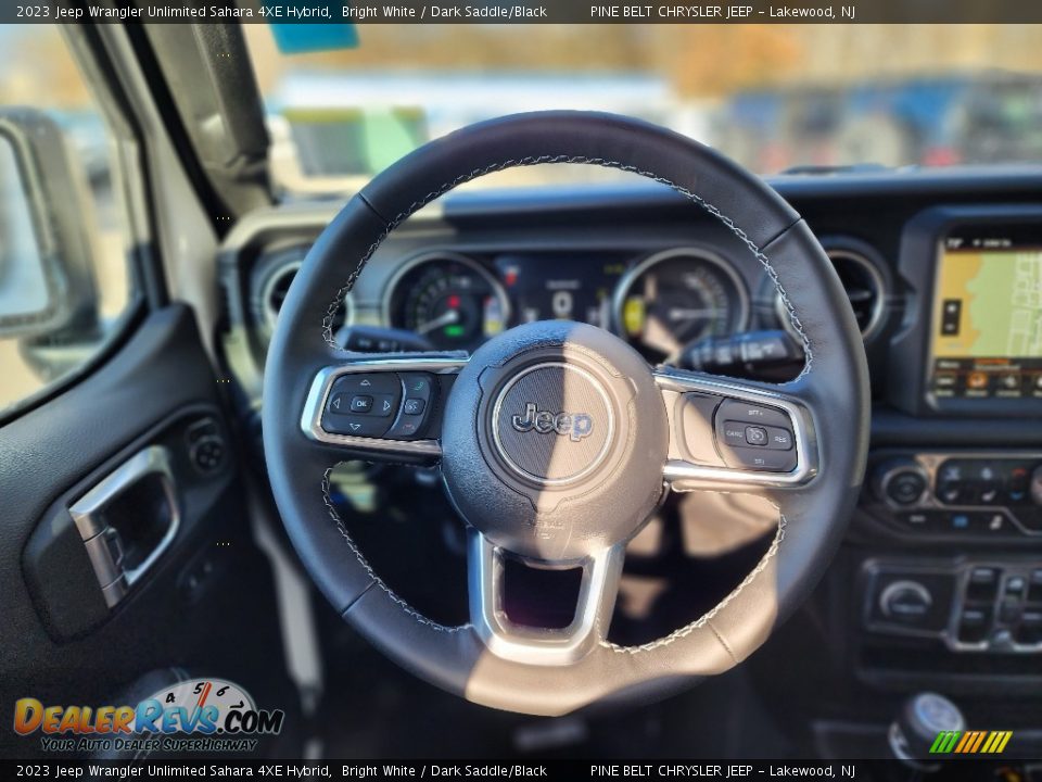 2023 Jeep Wrangler Unlimited Sahara 4XE Hybrid Steering Wheel Photo #13