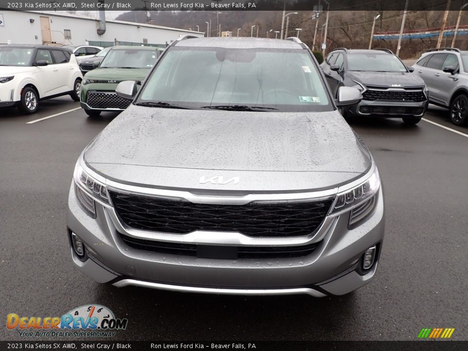 Steel Gray 2023 Kia Seltos SX AWD Photo #3