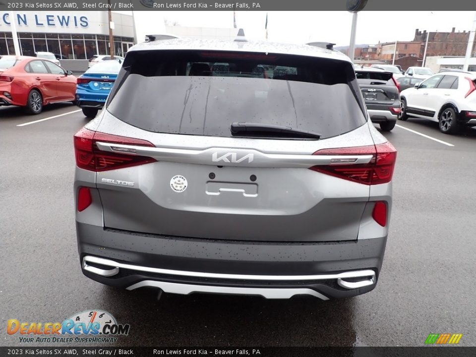 2023 Kia Seltos SX AWD Steel Gray / Black Photo #7