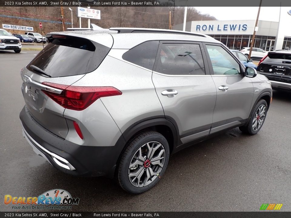 2023 Kia Seltos SX AWD Steel Gray / Black Photo #8