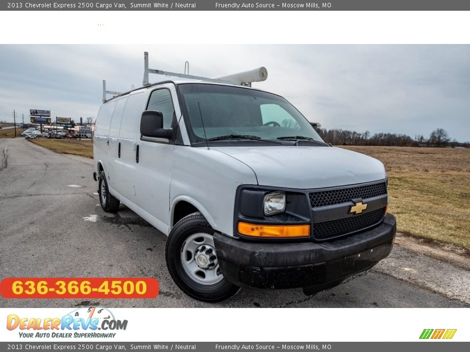 2013 Chevrolet Express 2500 Cargo Van Summit White / Neutral Photo #1