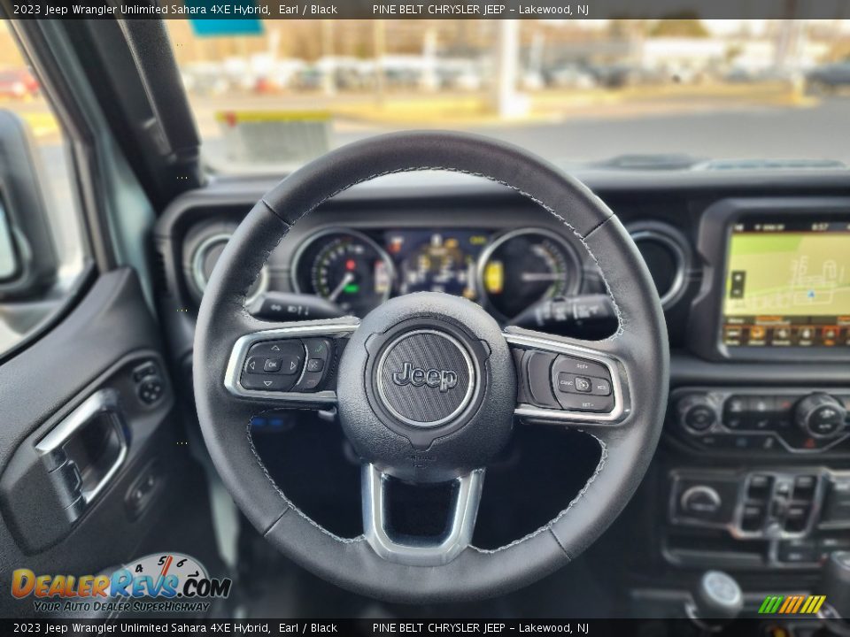 2023 Jeep Wrangler Unlimited Sahara 4XE Hybrid Steering Wheel Photo #13