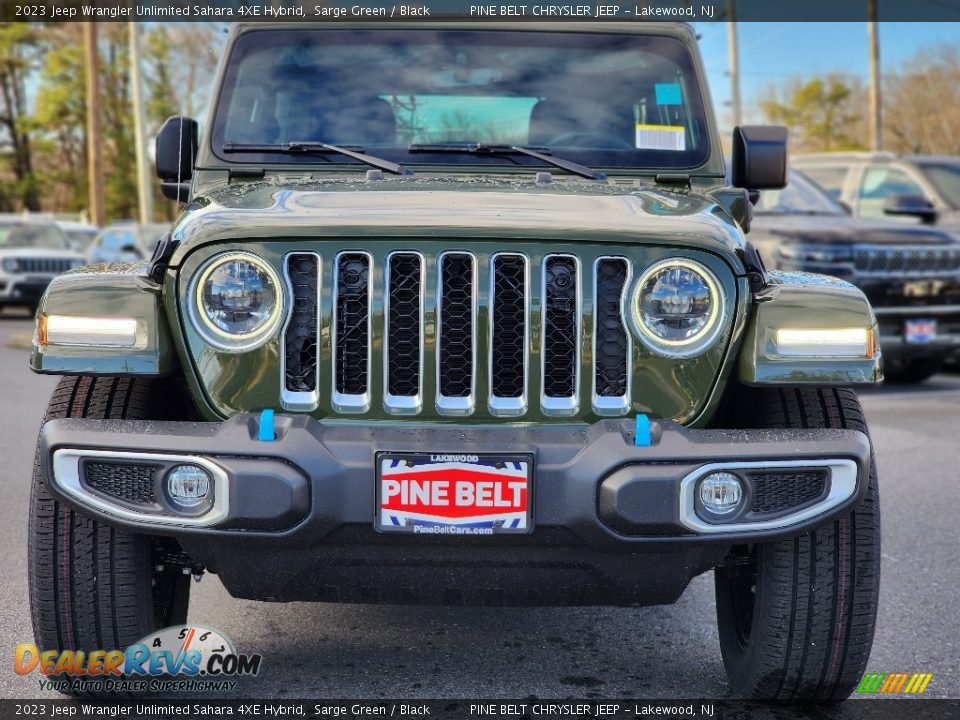 2023 Jeep Wrangler Unlimited Sahara 4XE Hybrid Sarge Green / Black Photo #2