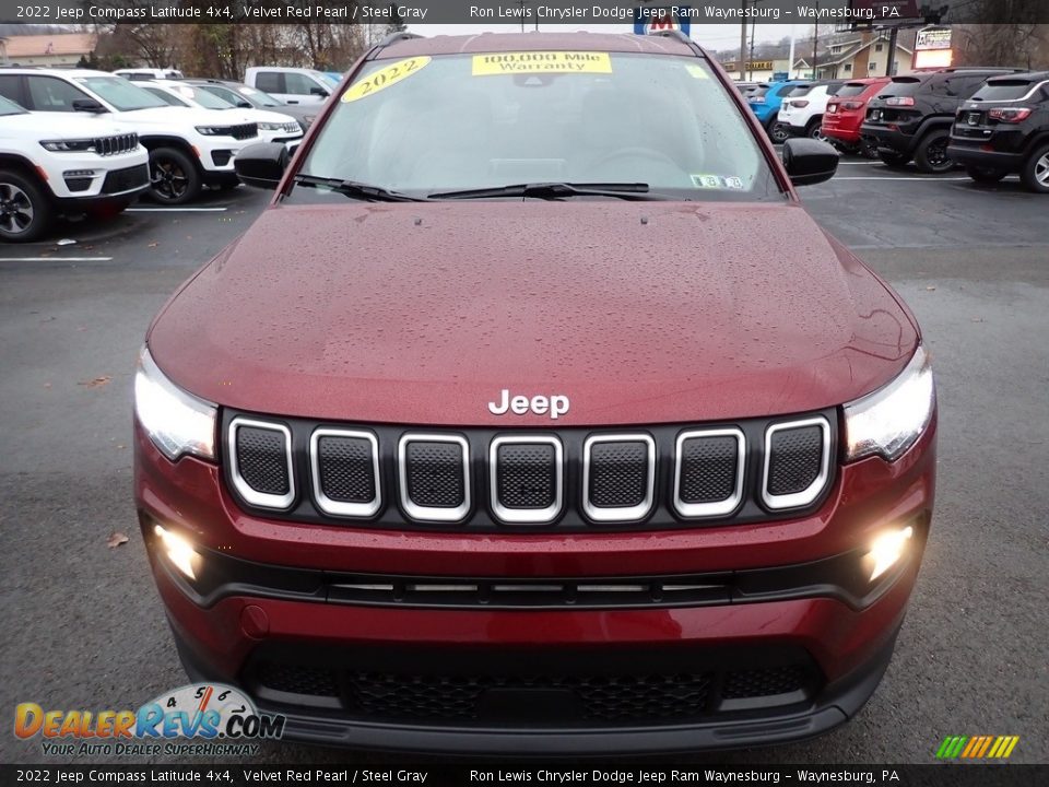 2022 Jeep Compass Latitude 4x4 Velvet Red Pearl / Steel Gray Photo #9