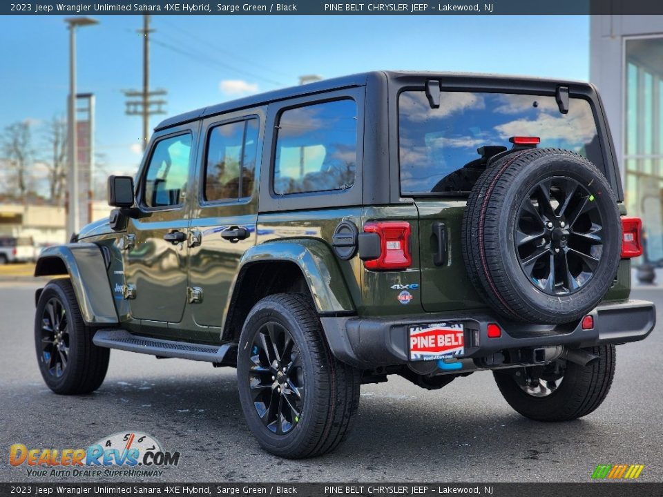 2023 Jeep Wrangler Unlimited Sahara 4XE Hybrid Sarge Green / Black Photo #4